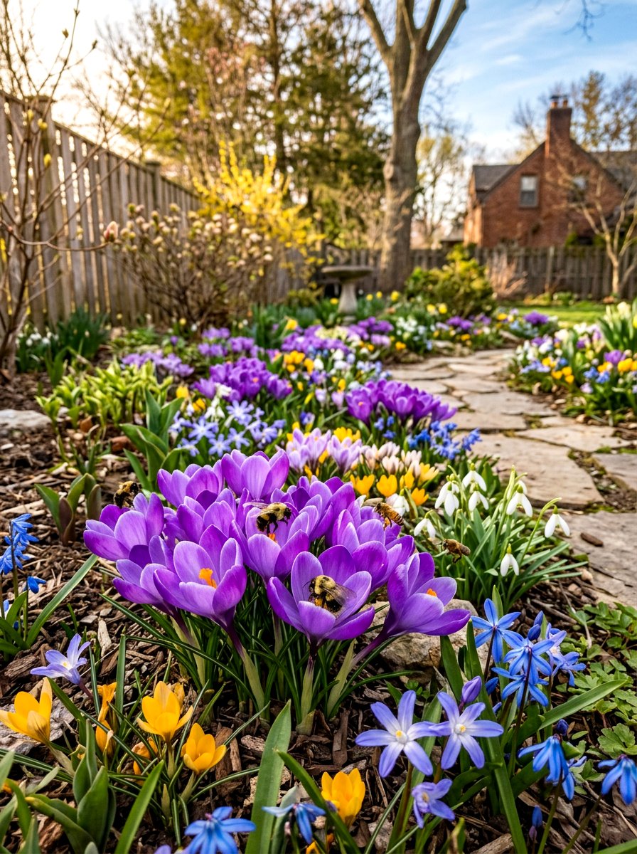 prompt16img11772444840190 - 25 Spring Crocus Garden Ideas