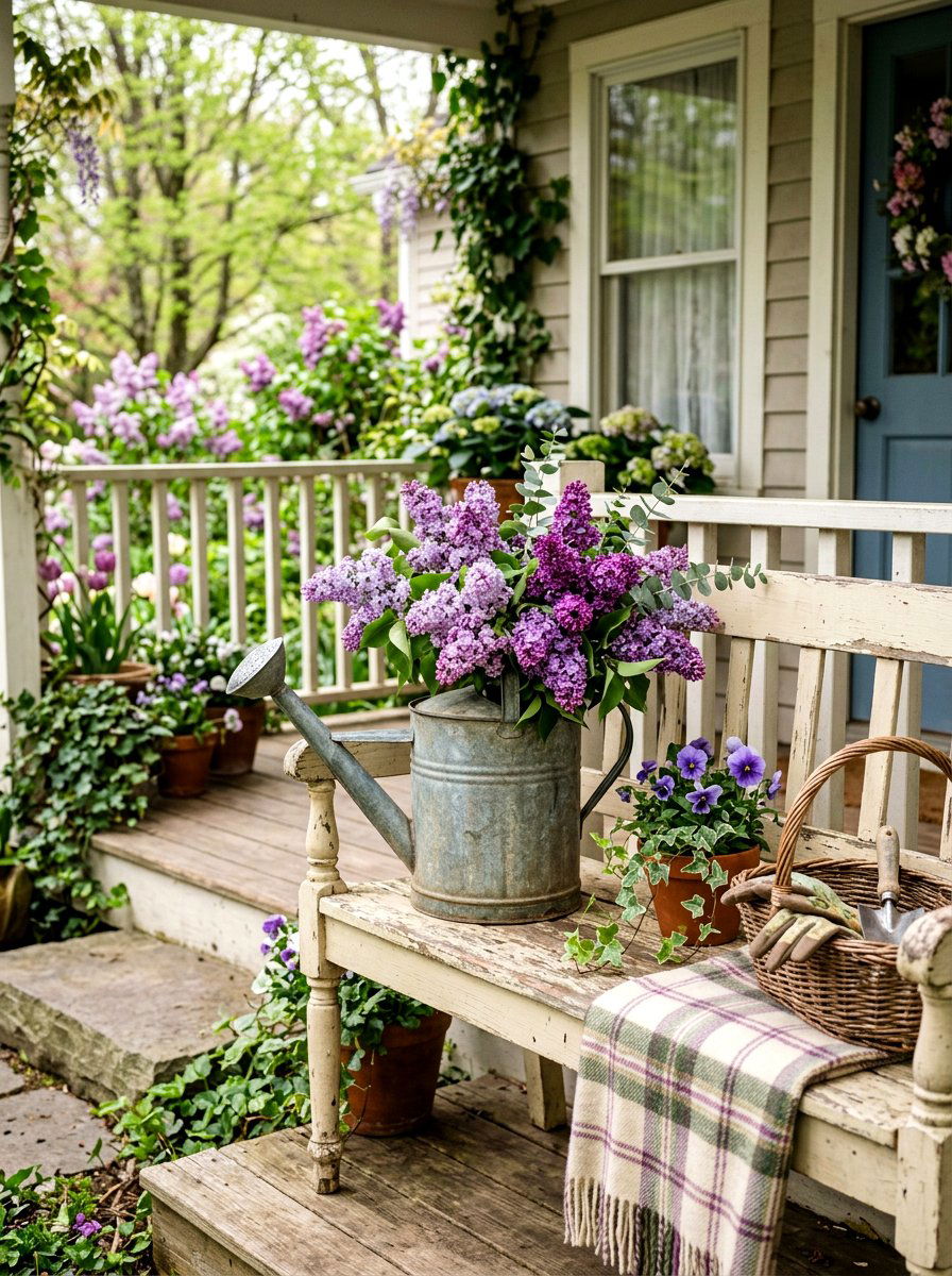 prompt23img11772449300929 - 25 Spring Porch Bench Decor Ideas