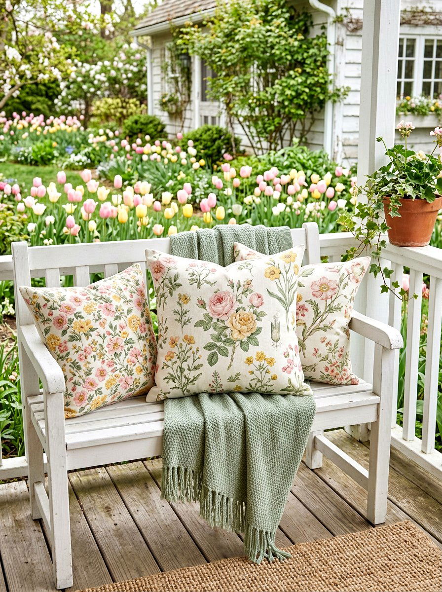 prompt2img11772449244546 - 25 Spring Porch Bench Decor Ideas