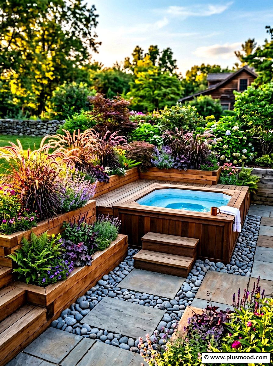 Above Ground Hot Tub Landscaping - 25 summer hot tub patio ideas