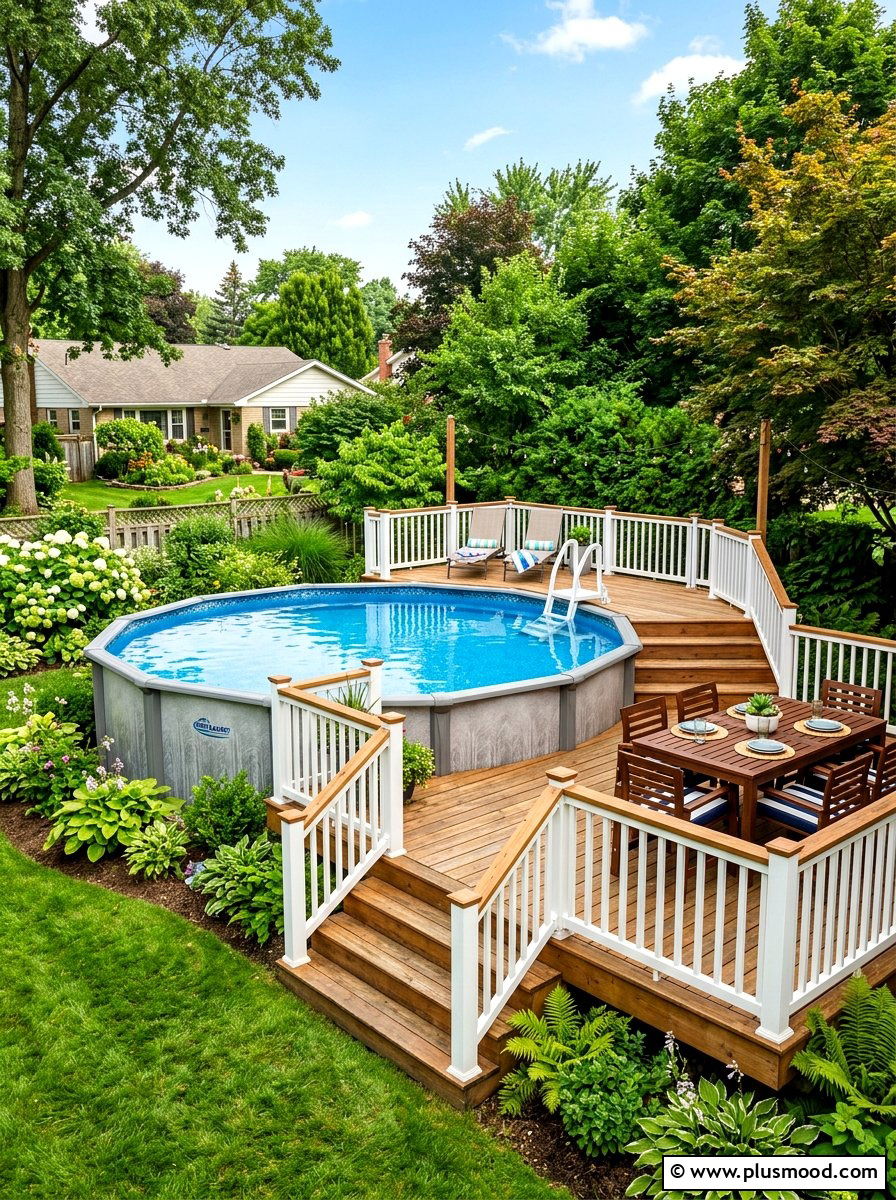Above Ground Pool With Deck - 25 summer pool ideas