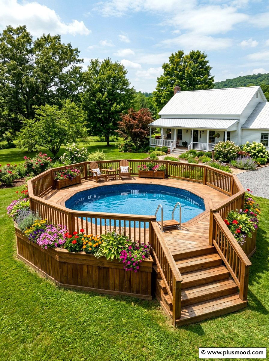 Above Ground Pool - 25 small backyard ideas with pool