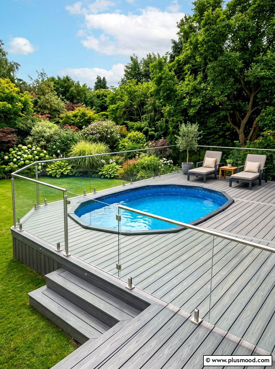 Above ground pool composite decking - 25 summer above ground pool ideas