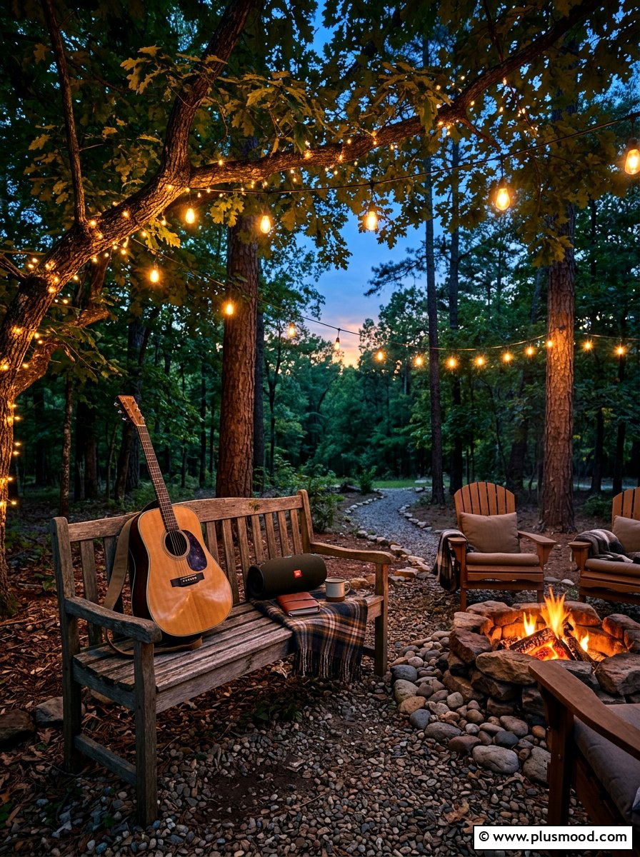 Acoustic music area - 25 summer bonfire party ideas