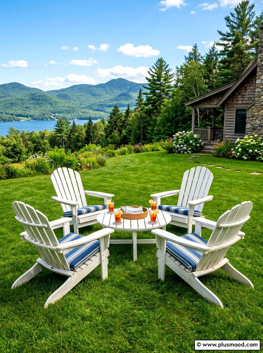 Adirondack Chair Circle - 25 summer backyard refresh ideas