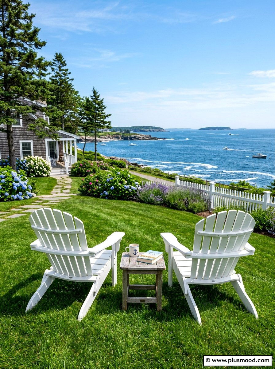 Adirondack Chair Seating - 25 summer coastal curb appeal ideas