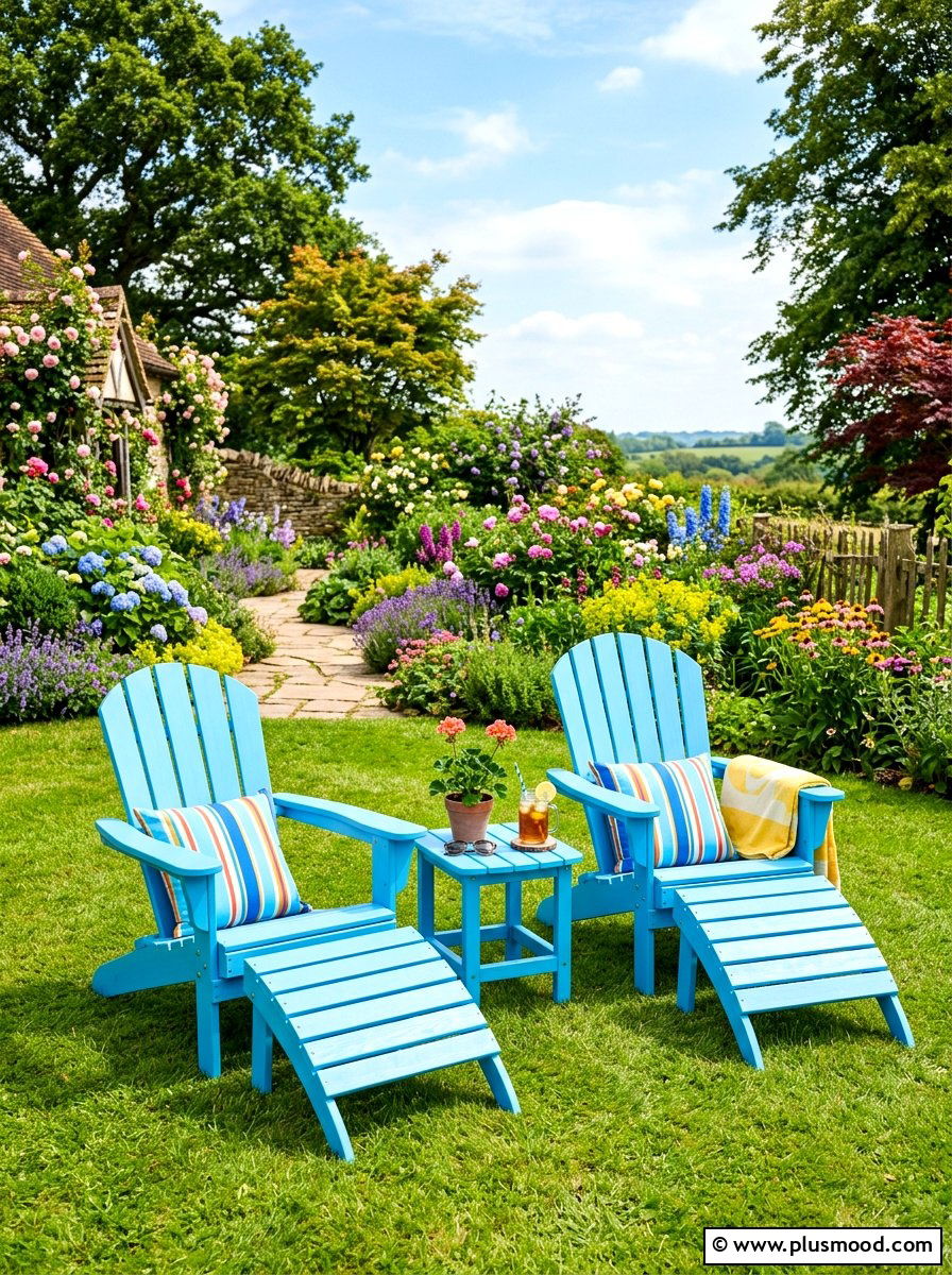 Adirondack Chair Set - 25 summer decorating ideas on a budget