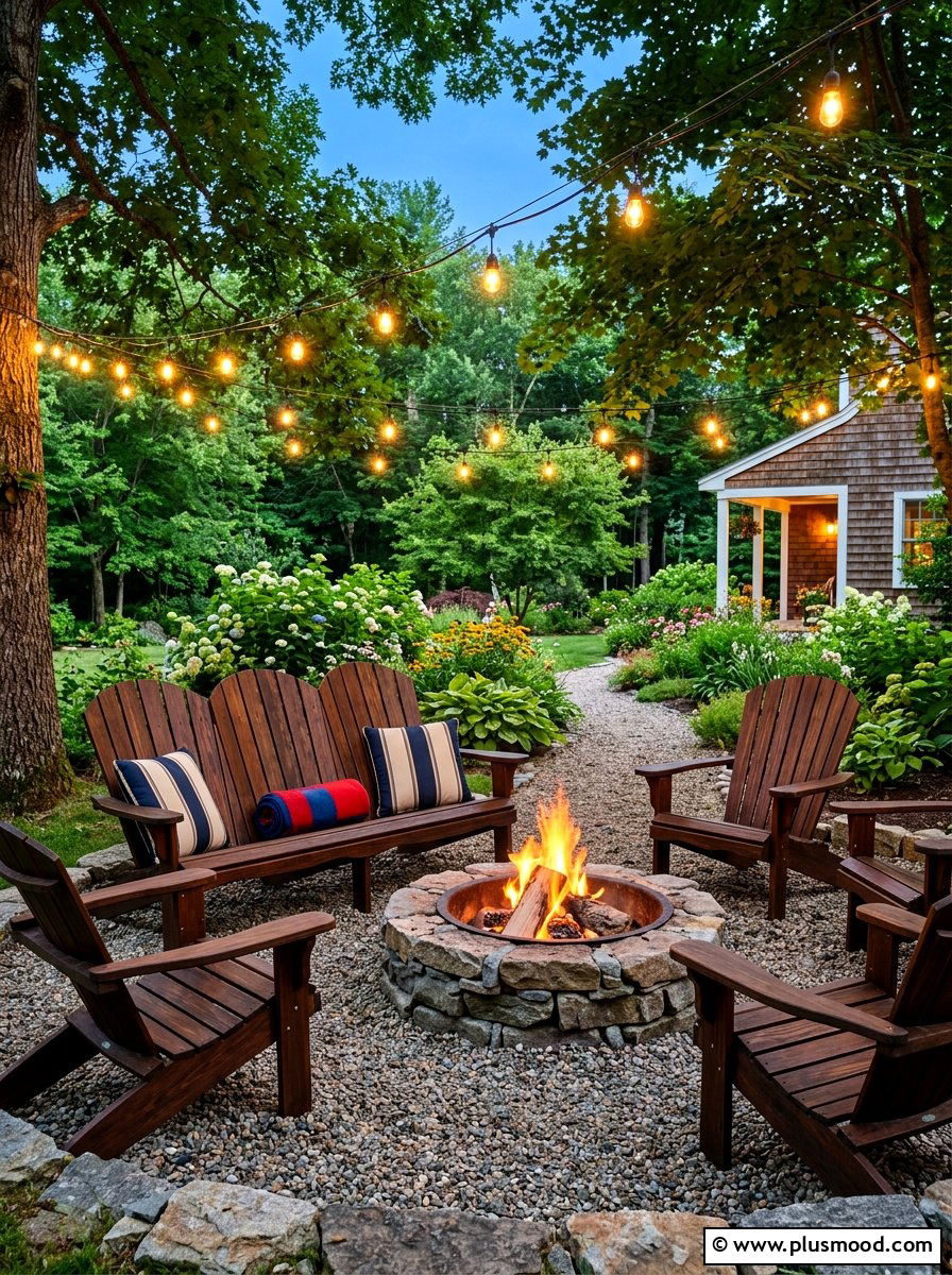 Adirondack Style Bench - 25 summer garden bench ideas