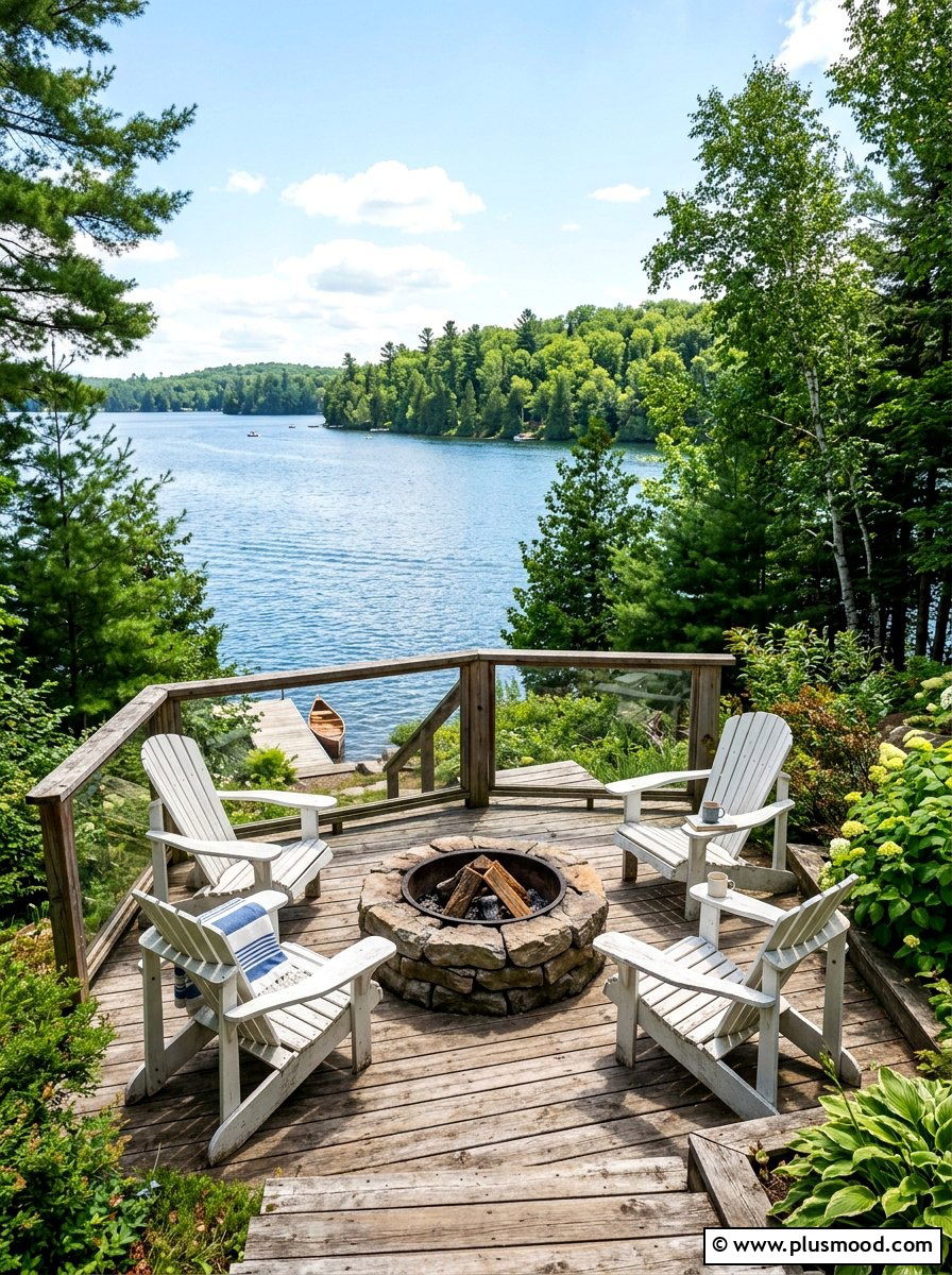Adirondack chair patio - 25 summer cottage decor ideas