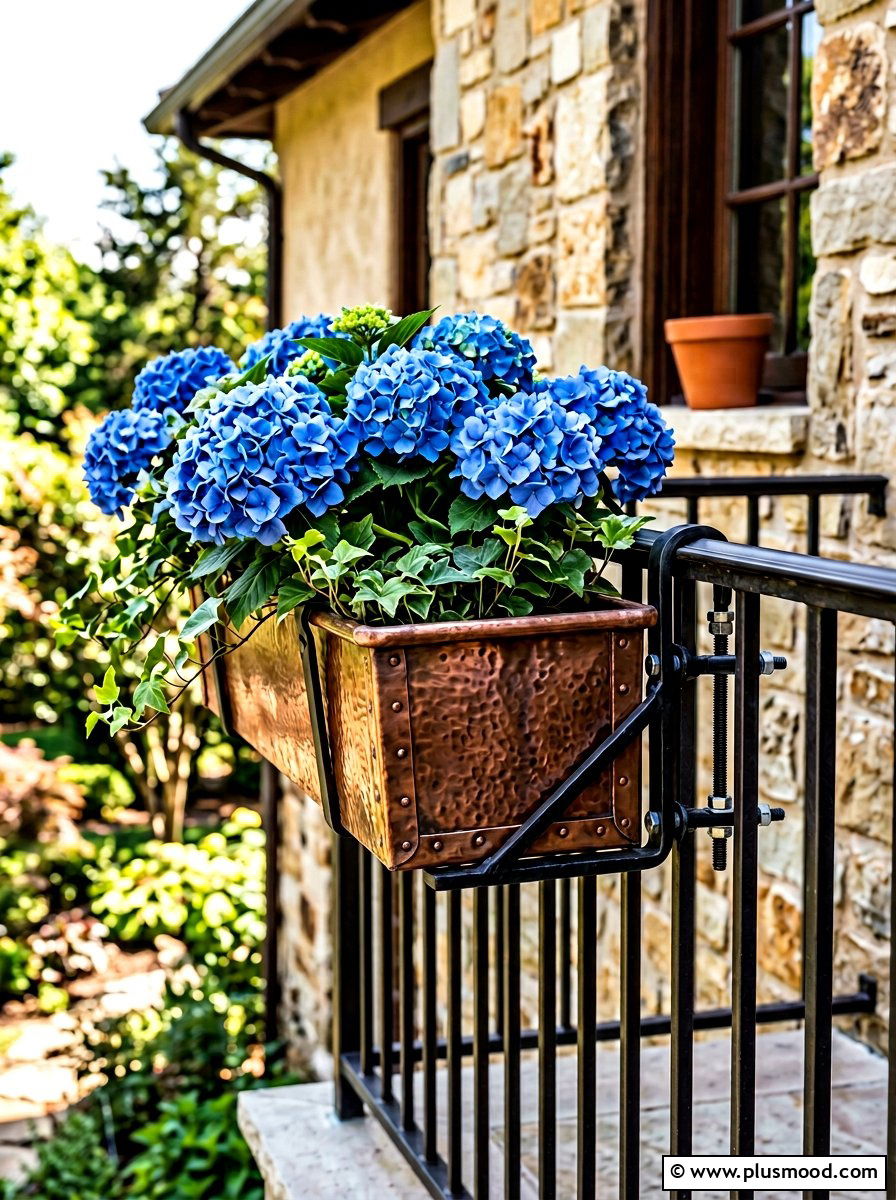 Adjustable Bracket Flower Box - 25 summer porch rail planter ideas