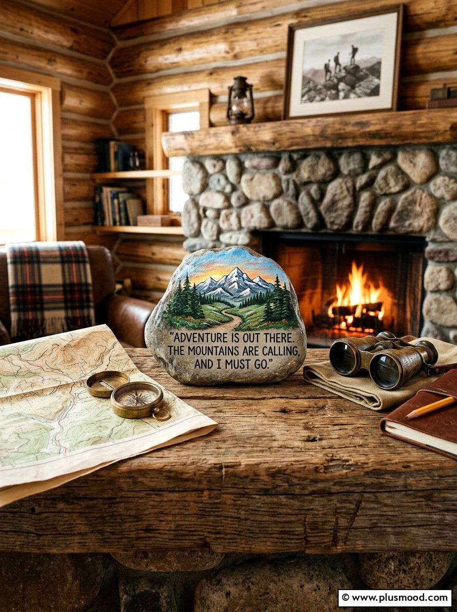 Adventure Quote Rock - 25 painted rock ideas with quotes