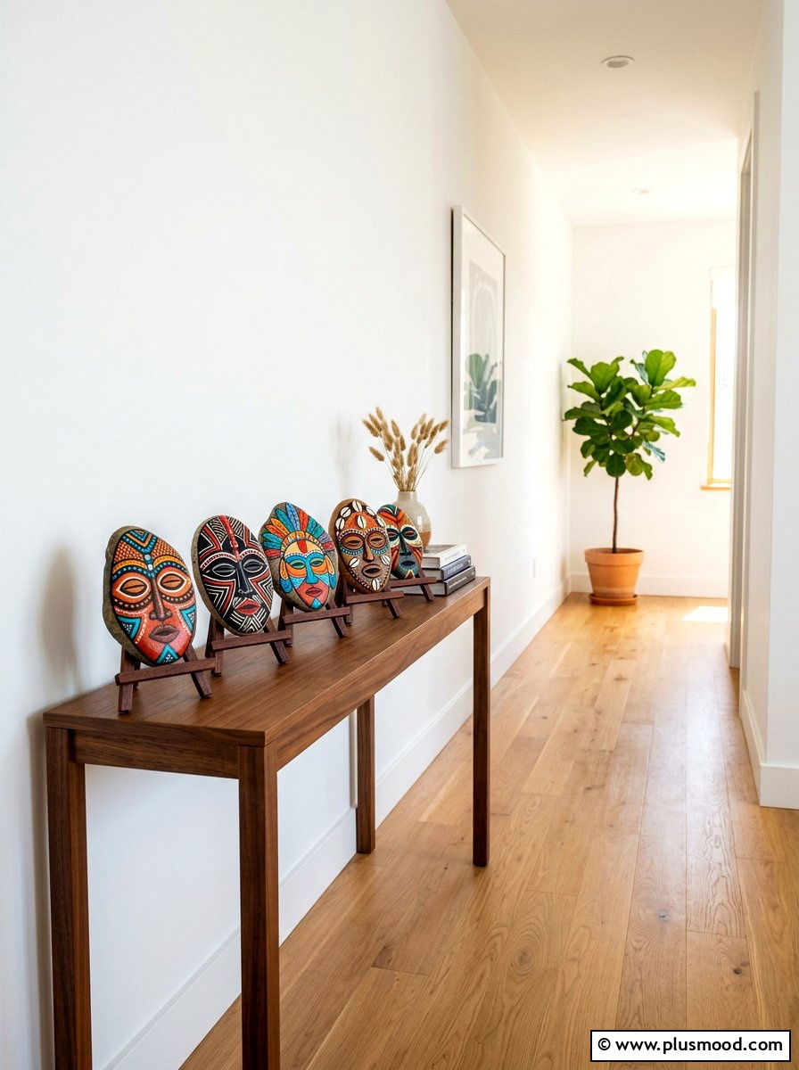 African tribal mask rock designs - 25 painted rock ideas with tribal art