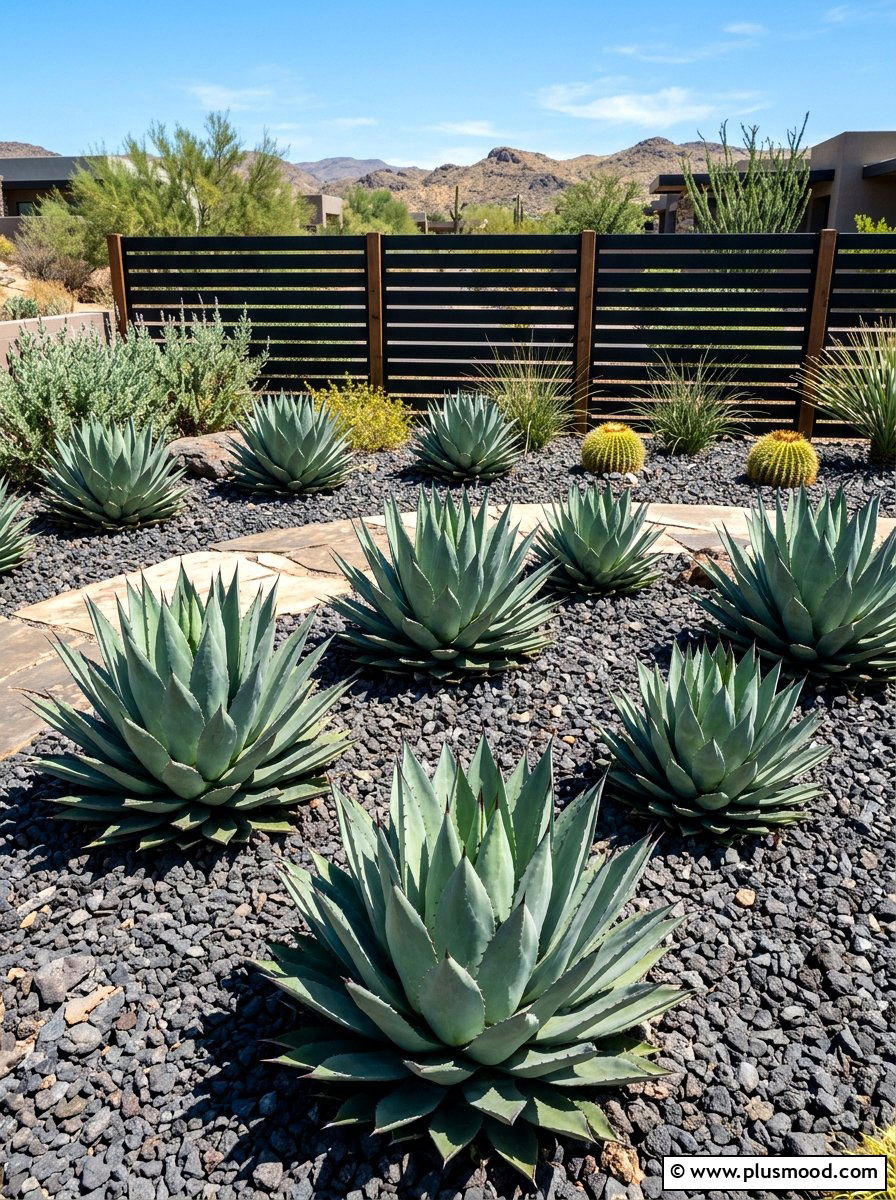 Agave Garden - 25 summer low water landscaping ideas