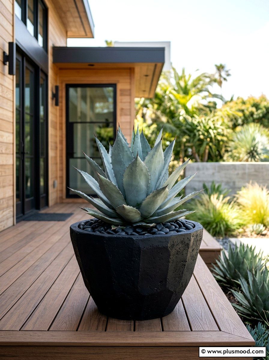 Agave Modern Porch Planter - 25 summer porch urn ideas