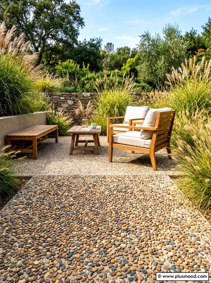 Aggregate concrete finish - 25 summer concrete patio ideas for summer