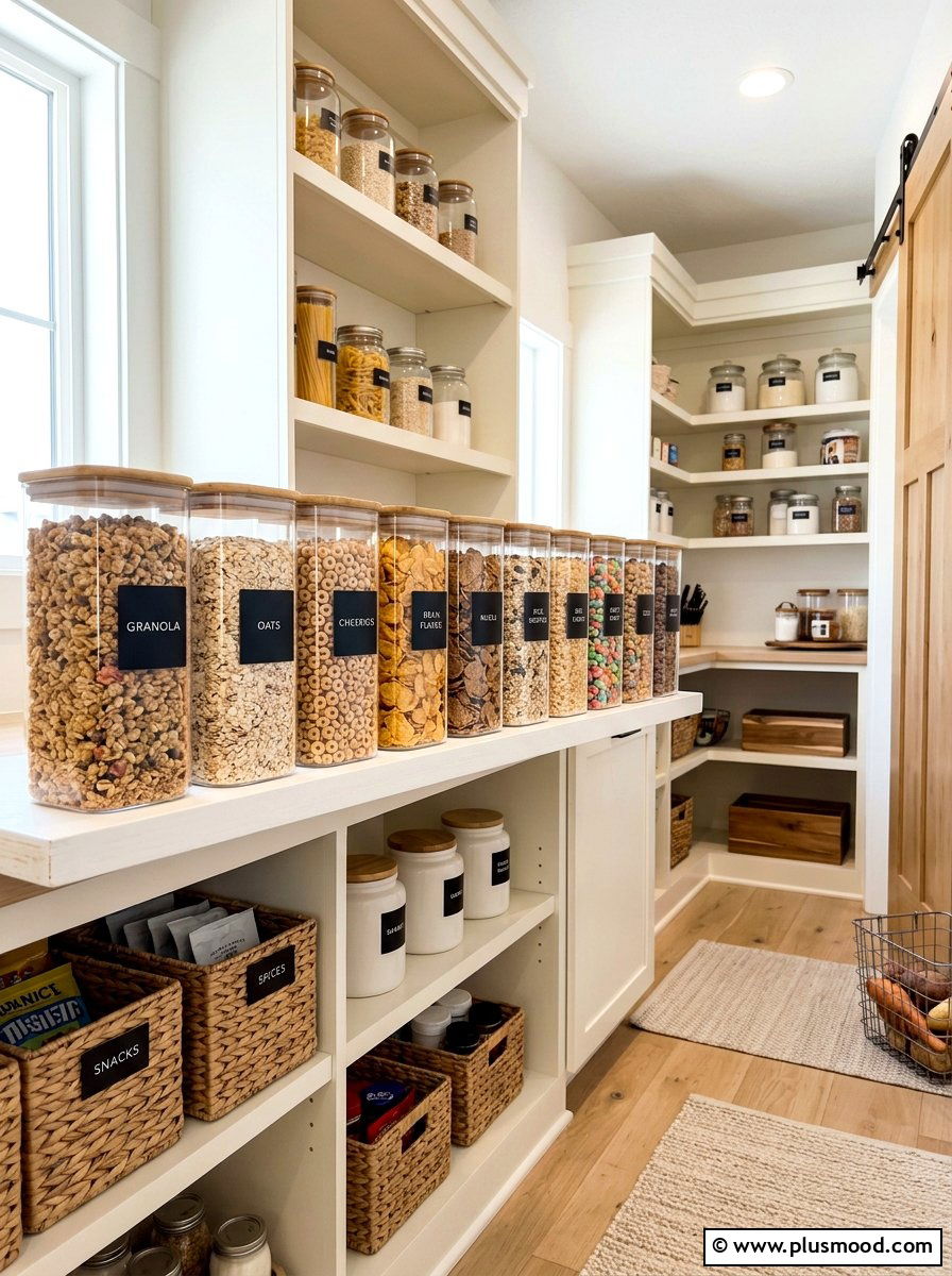 Airtight Cereal Containers - 25 summer pantry organization ideas