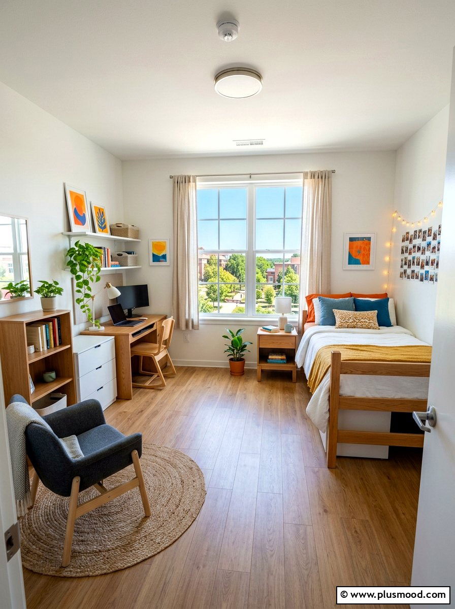 Airy Dorm Room Layout - 25 summer dorm room ideas