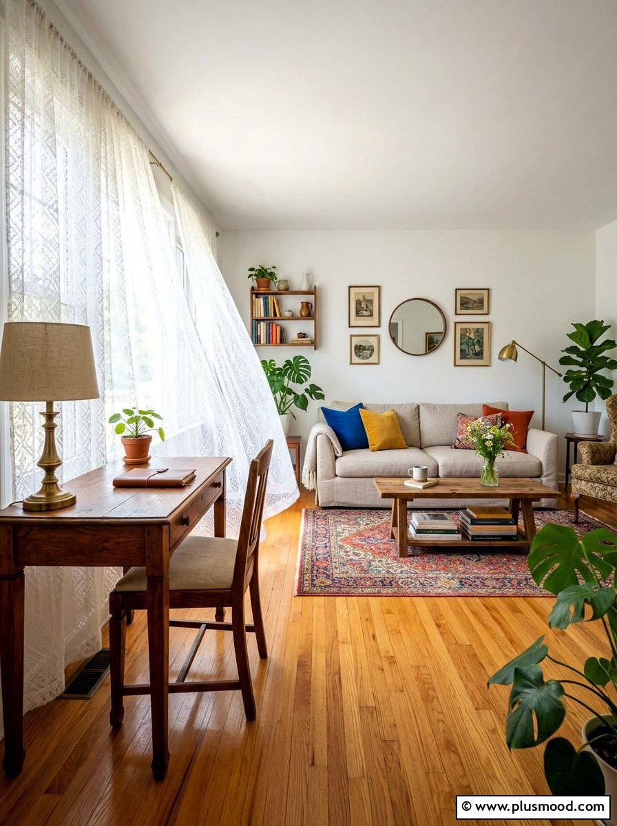 Airy Lace Drape - 25 summer curtains ideas for living room