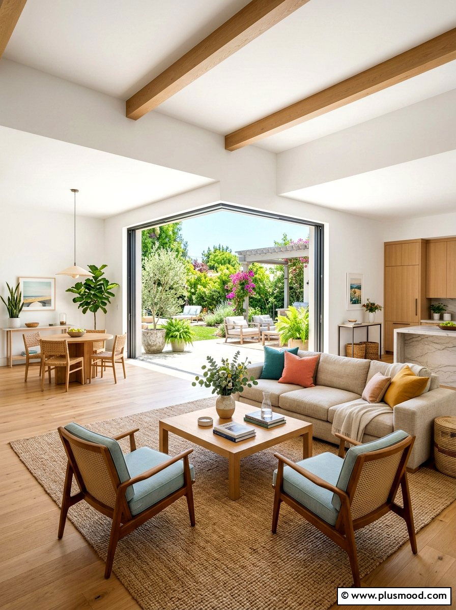 Airy Open Living Room - 25 light summer living room ideas