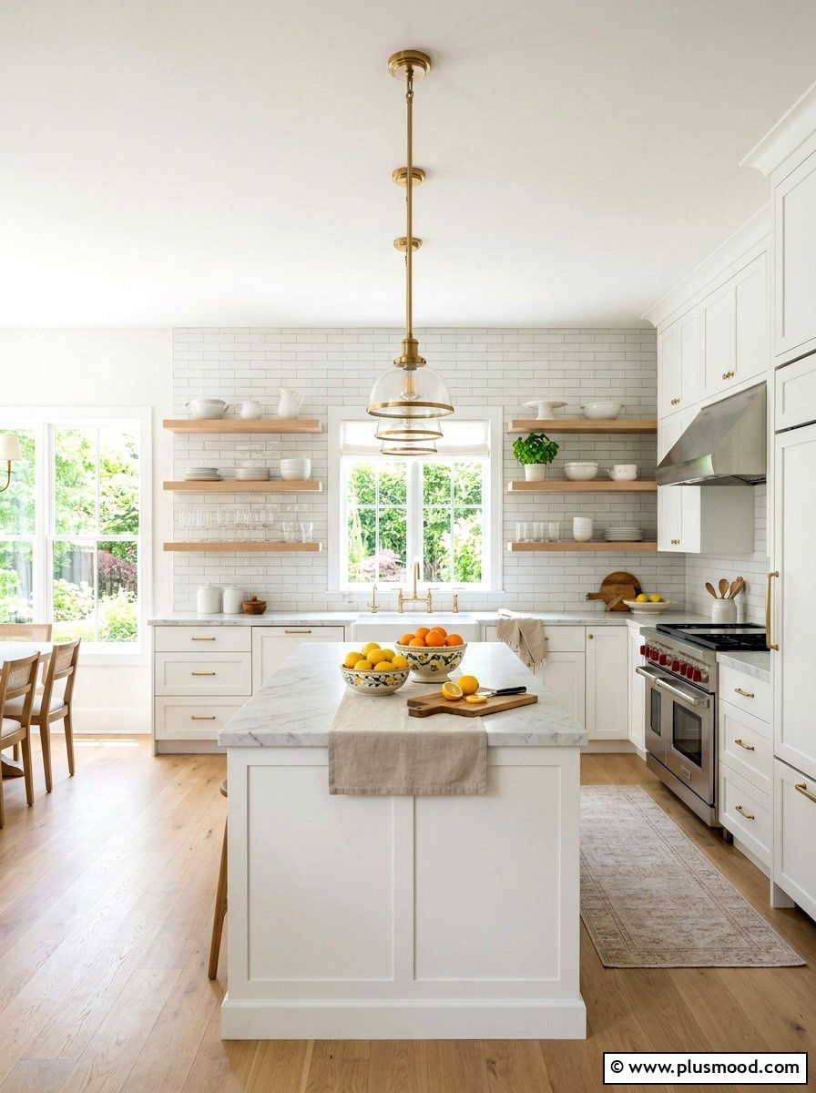 Airy White Kitchen - 25 summer room decor ideas