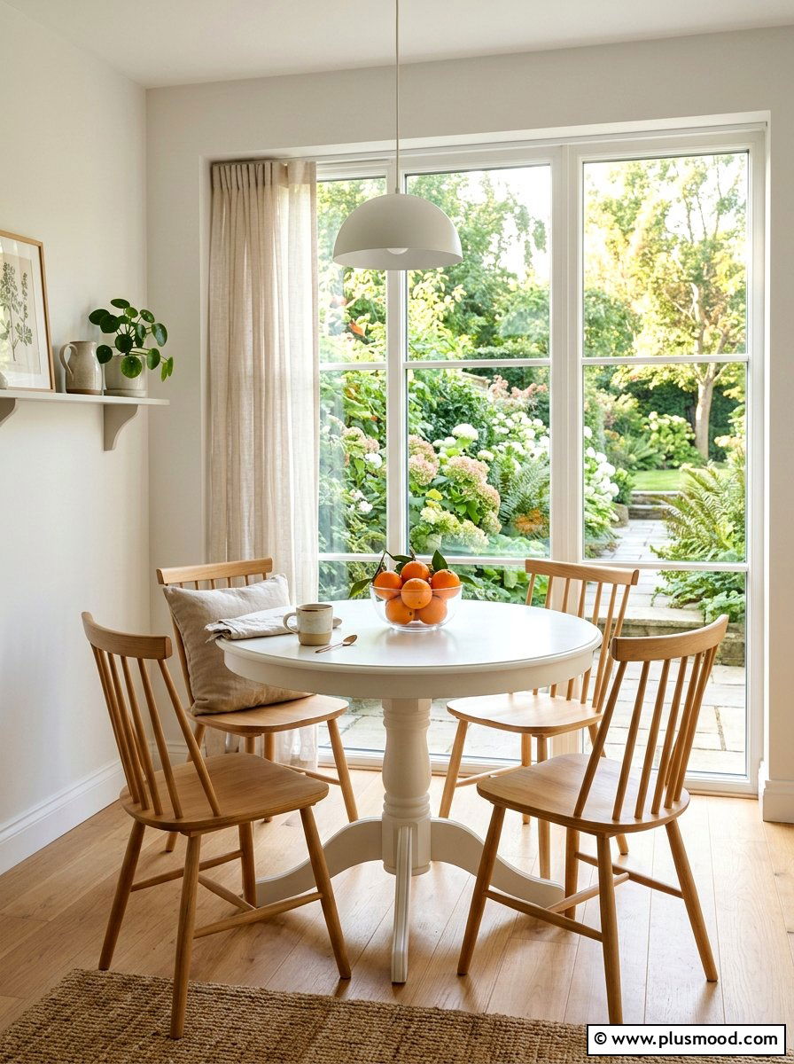 Airy breakfast nook - 25 summer decor ideas without clutter