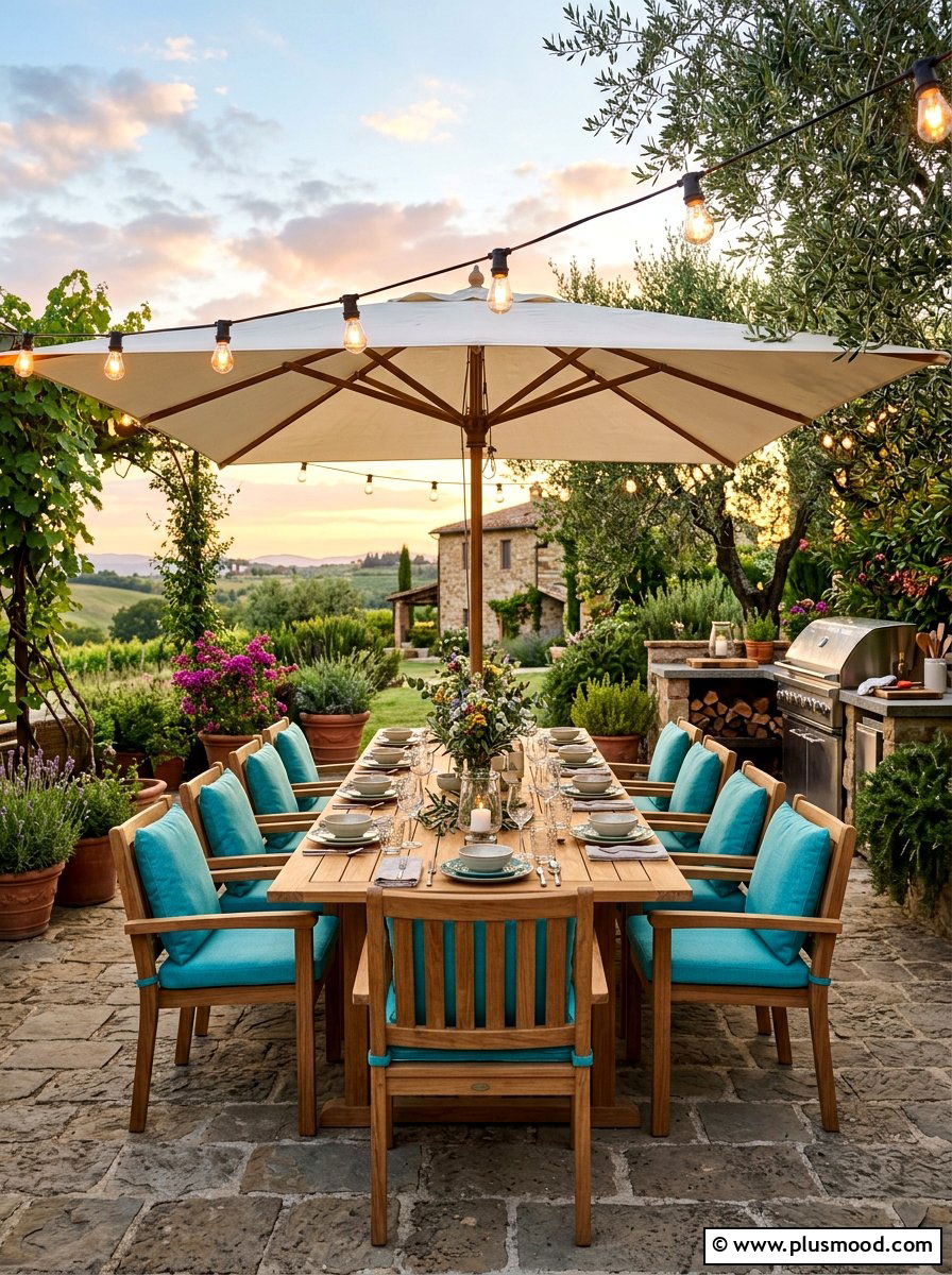 Alfresco Dining Room Setup - 25 summer outdoor kitchen entertaining ideas