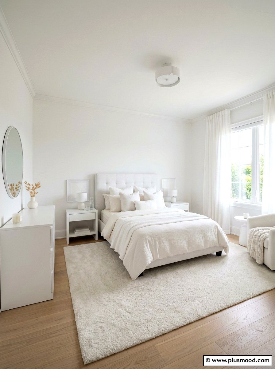 All White Bedroom - 25 summer apartment bedroom ideas