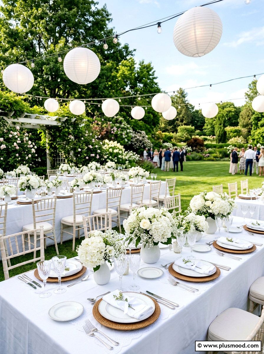 All White Garden Party - 25 summer elegant outdoor dinner ideas