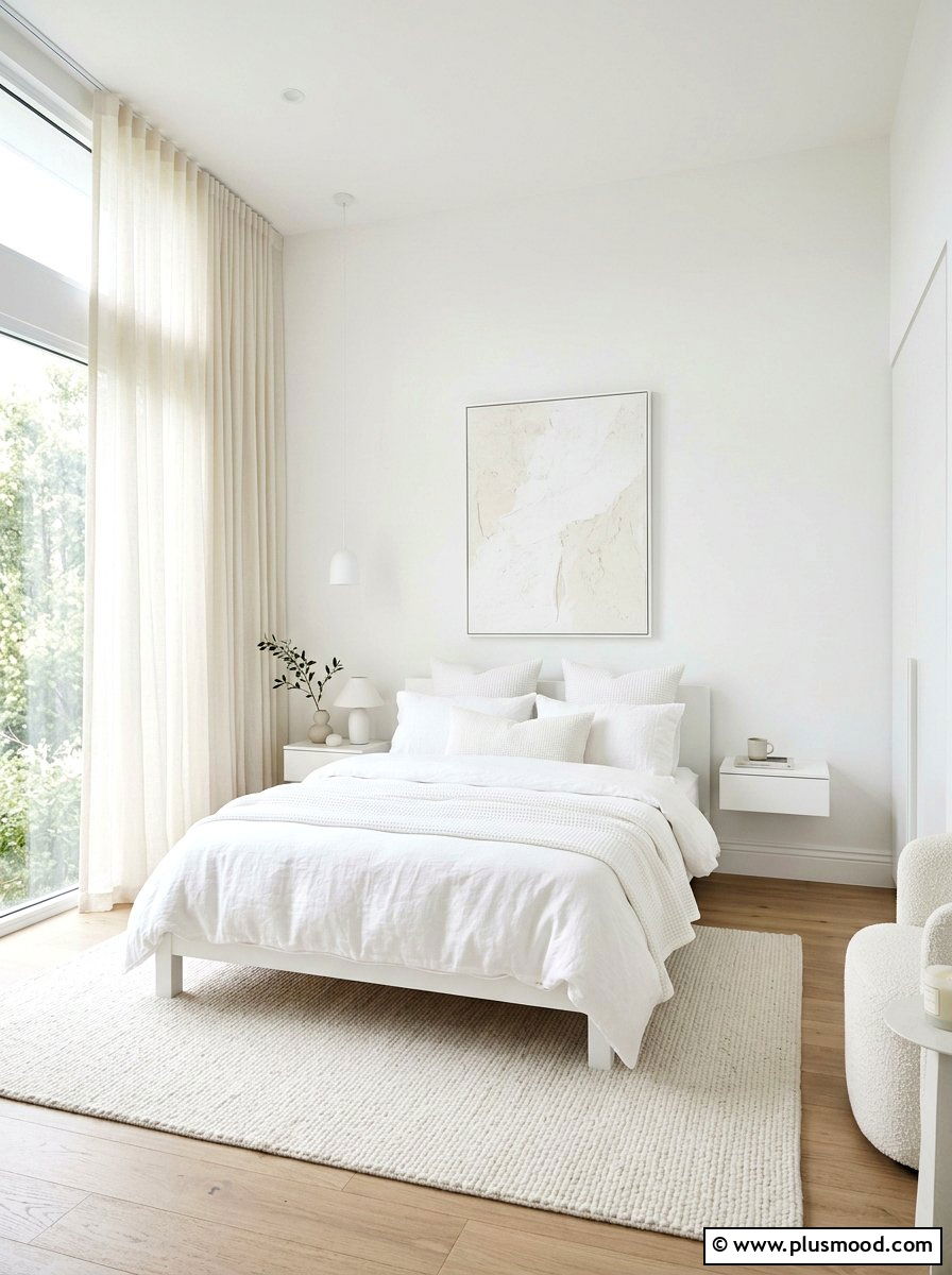 All White Minimalist Bedroom - 25 minimalist summer bedroom ideas