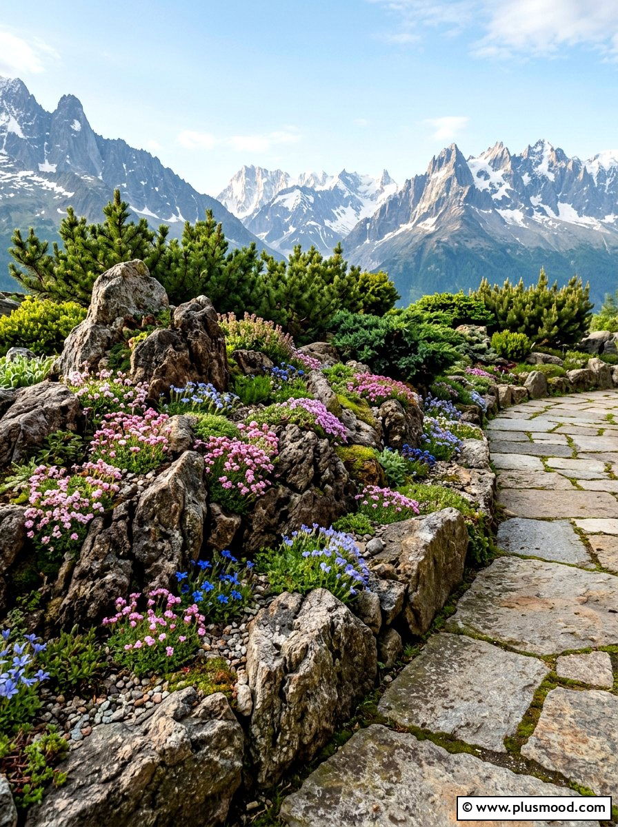 Alpine Rock Plantings - 25 small backyard ideas with rock garden