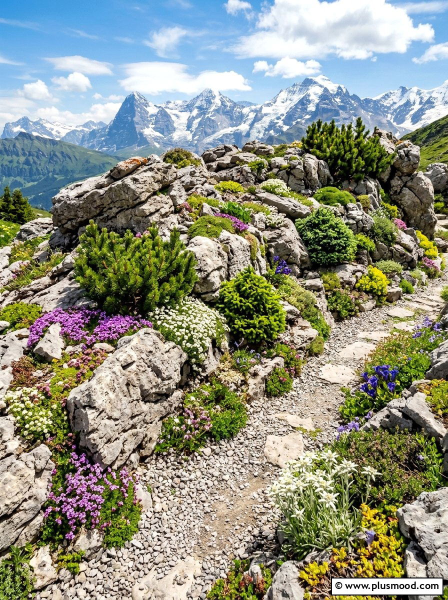 Alpine plant rock garden - 25 summer rock garden ideas