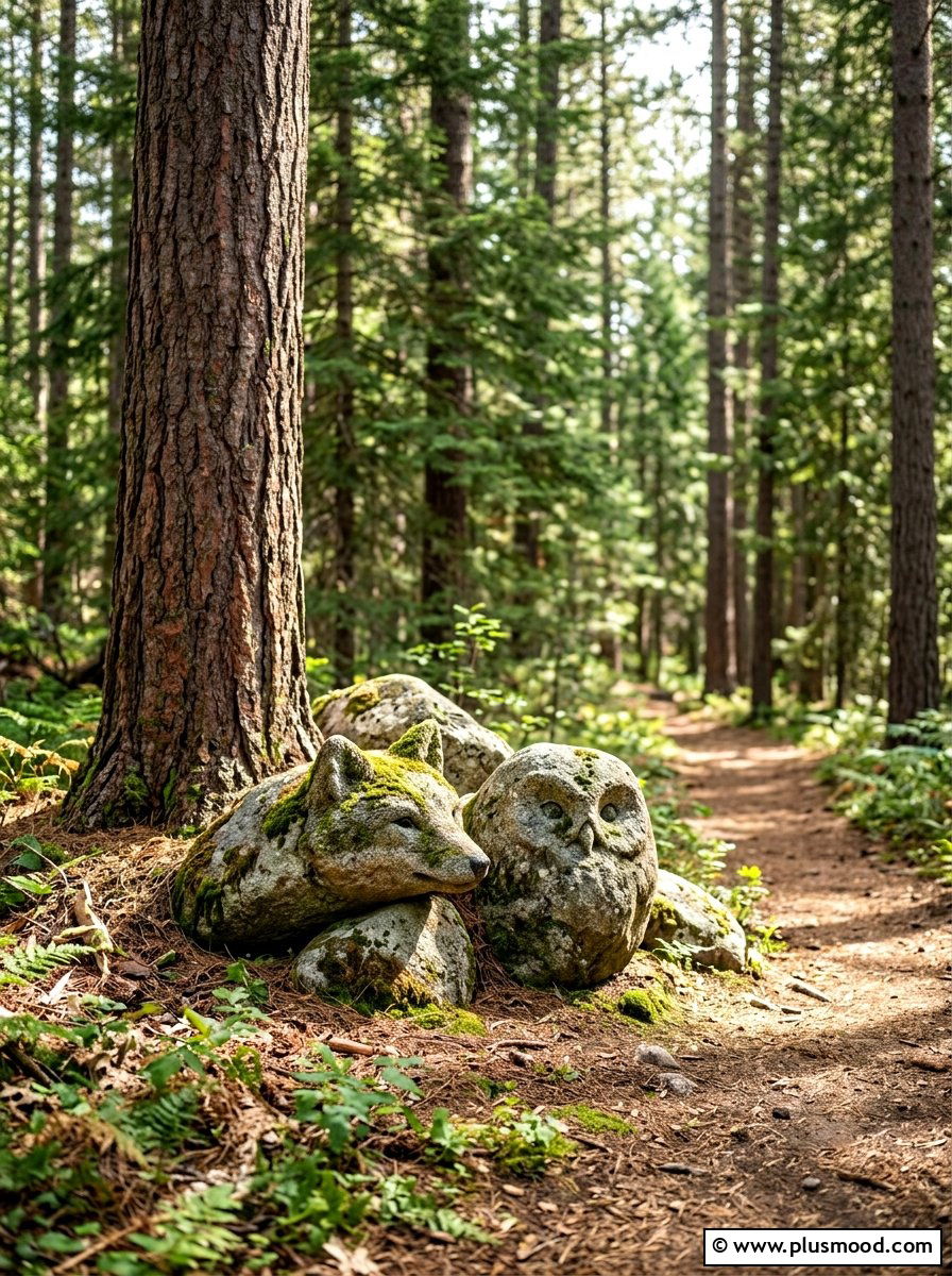 Animal Face Rocks - 25 painted rock ideas for kindness rocks