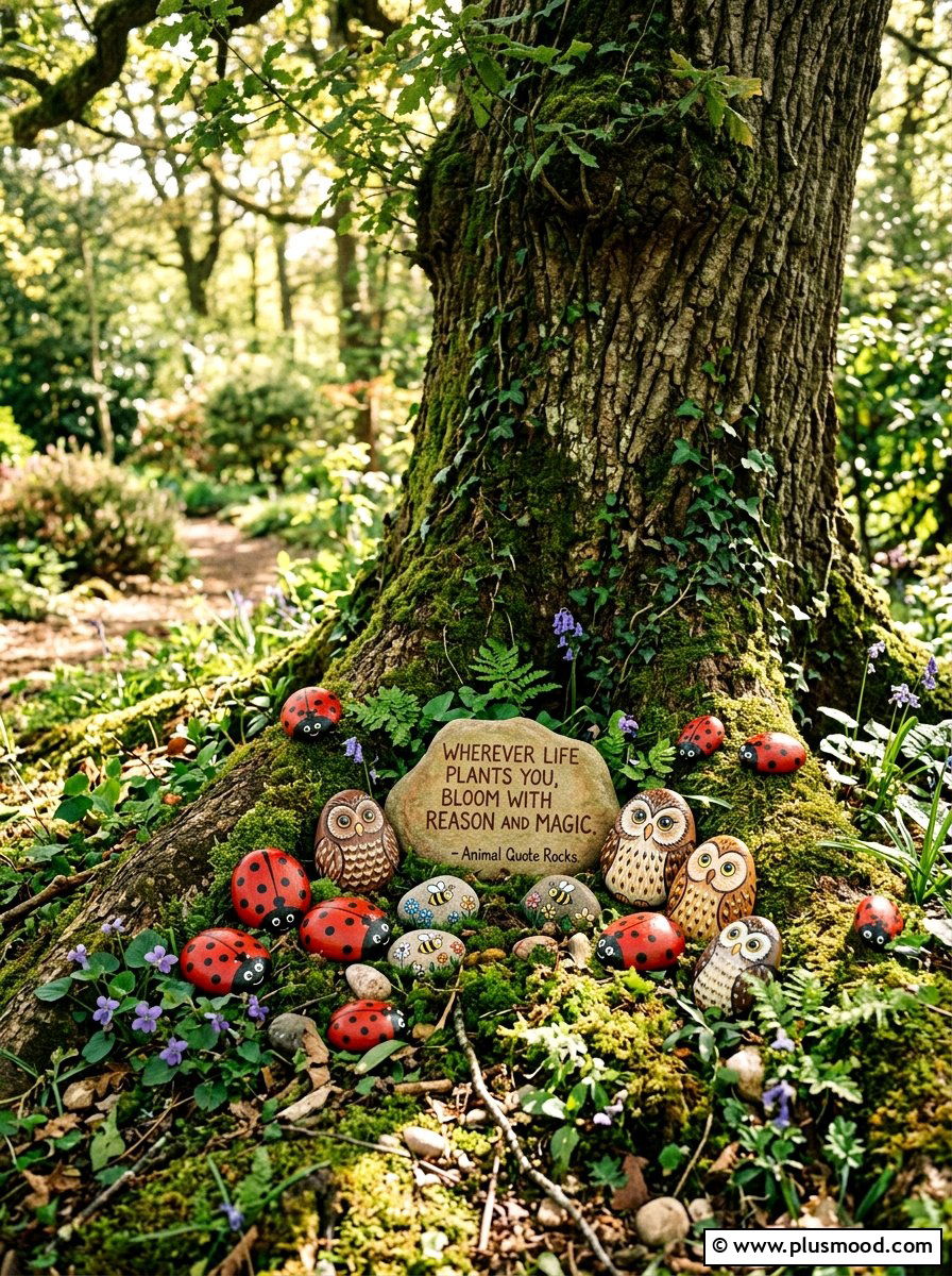 Animal Quote Rocks - 25 painted rock ideas with quotes