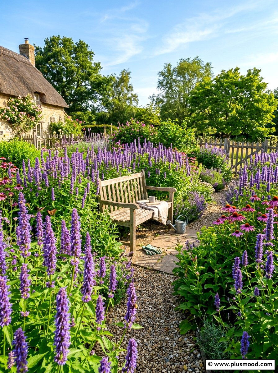 Anise Hyssop Garden - 25 summer pollinator garden ideas
