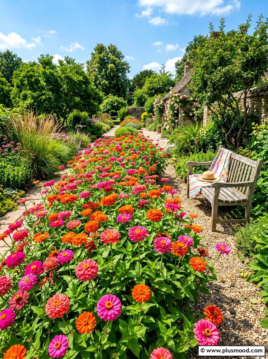 Annual Zinnia - 25 late summer flower garden ideas