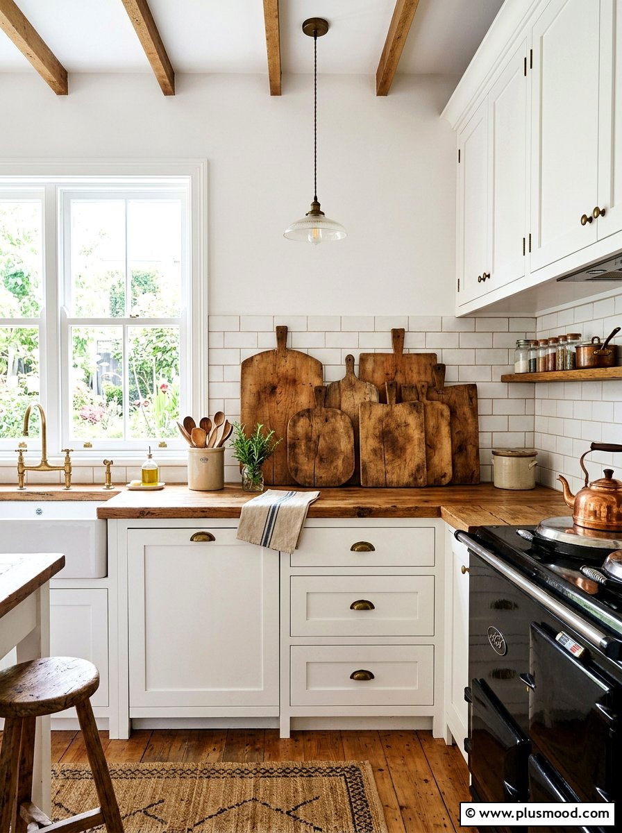 Antique bread board kitchen - 25 late summer farmhouse decor ideas