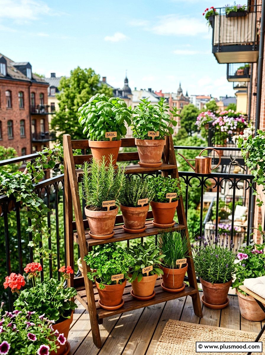 Apartment Balcony Herb Garden - 25 summer apartment patio ideas
