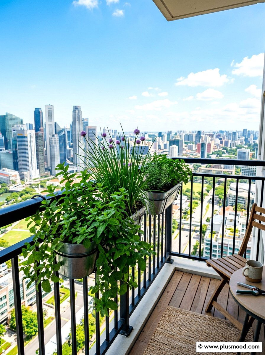Apartment balcony herb garden - 25 summer herb garden ideas