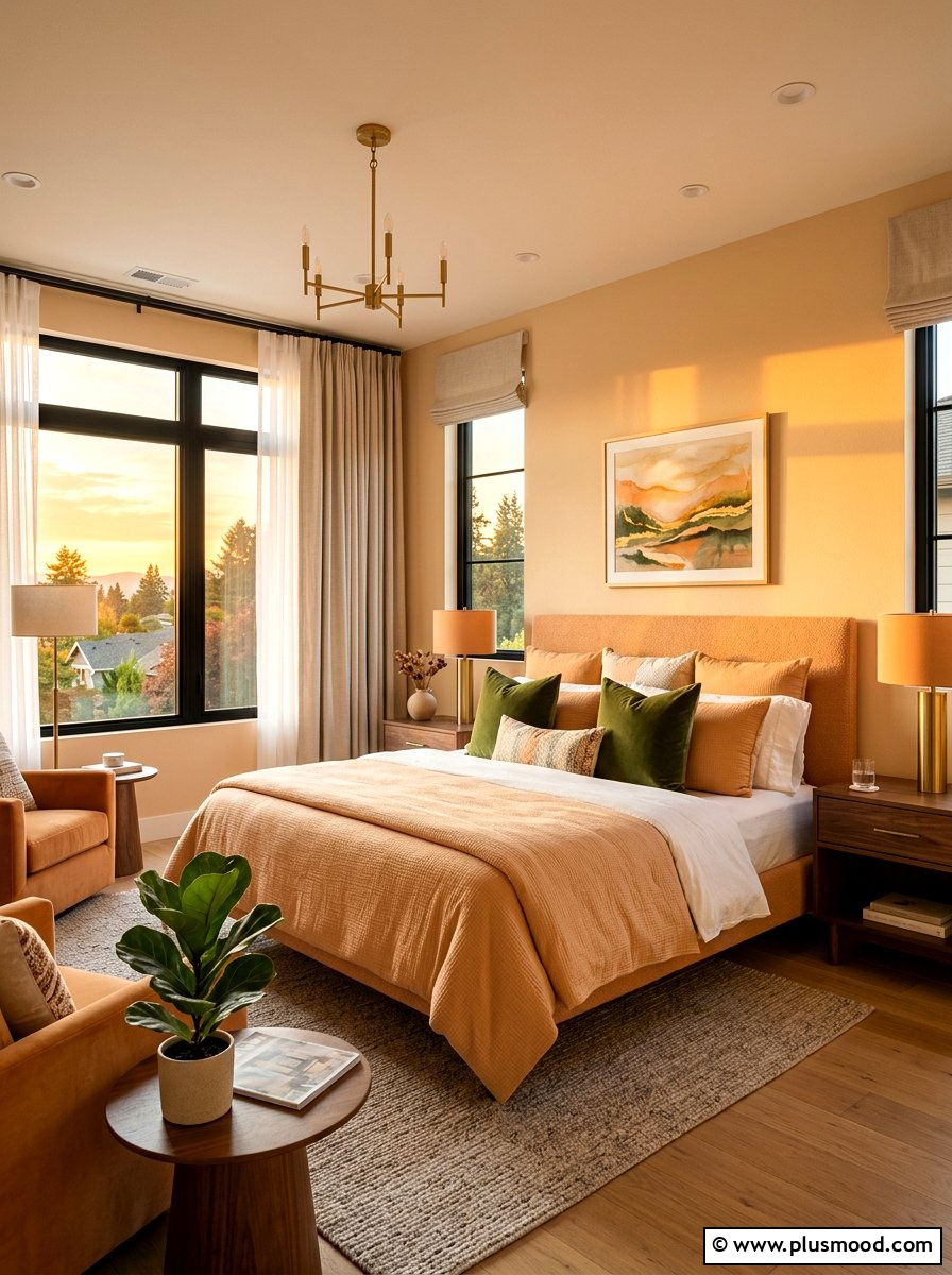 Apricot Bedroom - 25 summer bedroom color ideas