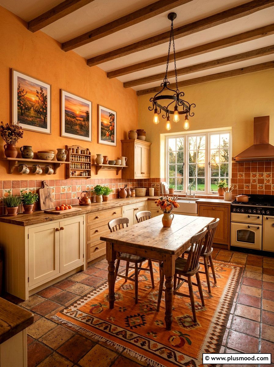 Apricot sunset kitchen - 25 summer fruit themed kitchen decor ideas