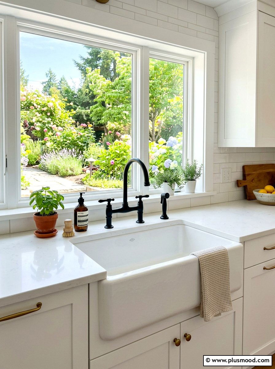 Apron Front Sink - 25 summer farmhouse home decor ideas