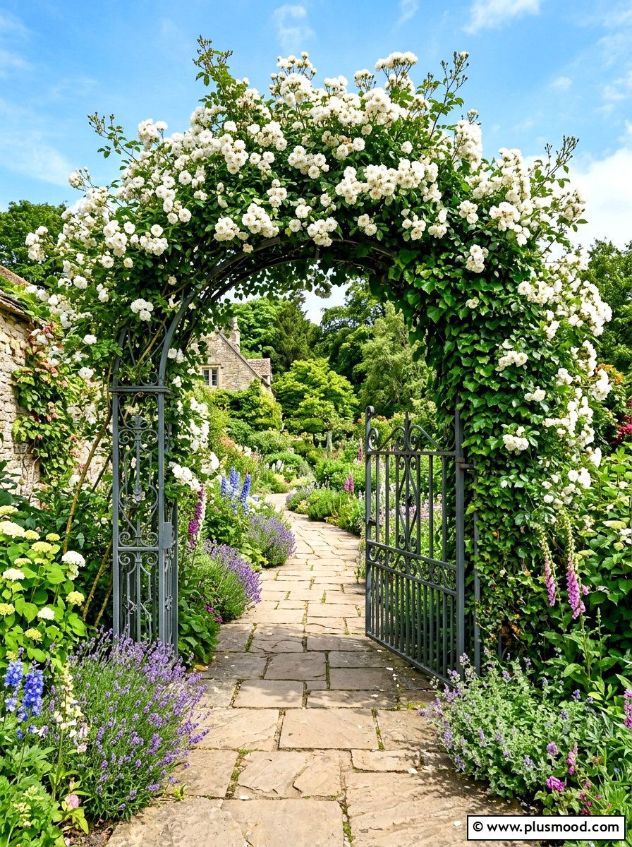 Arched Arbor Gate - 25 summer garden gate ideas