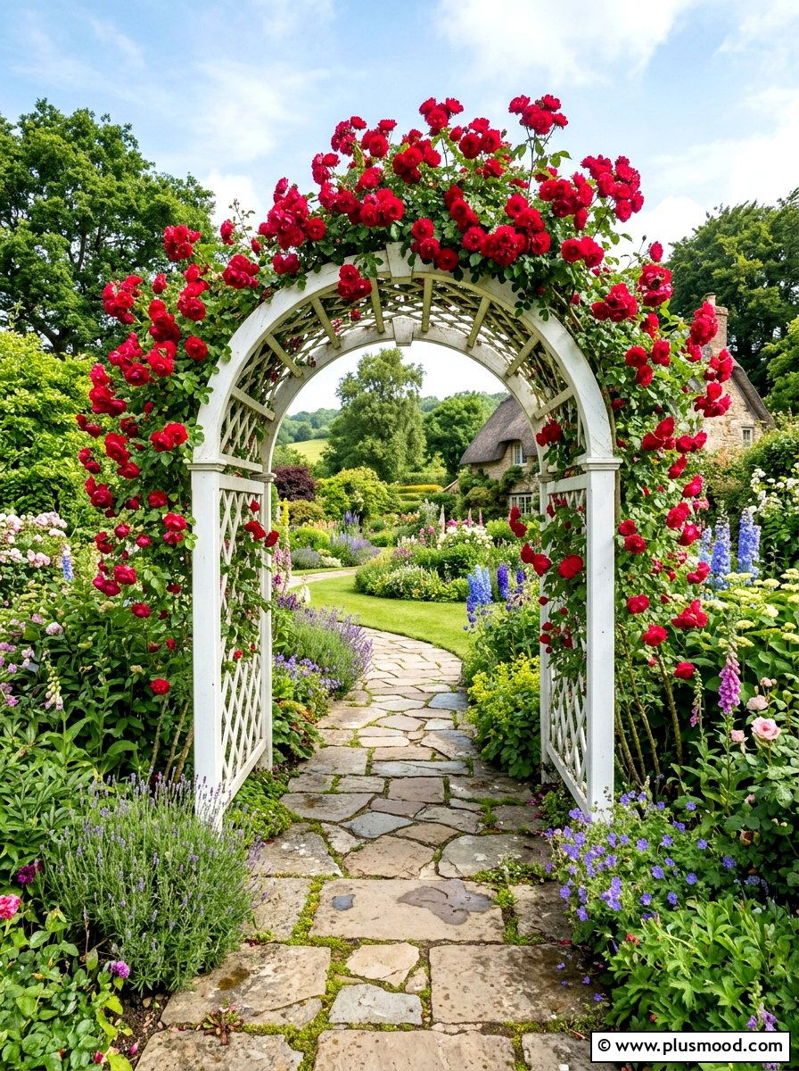 Arched Garden Arbor - 25 small backyard ideas with shade