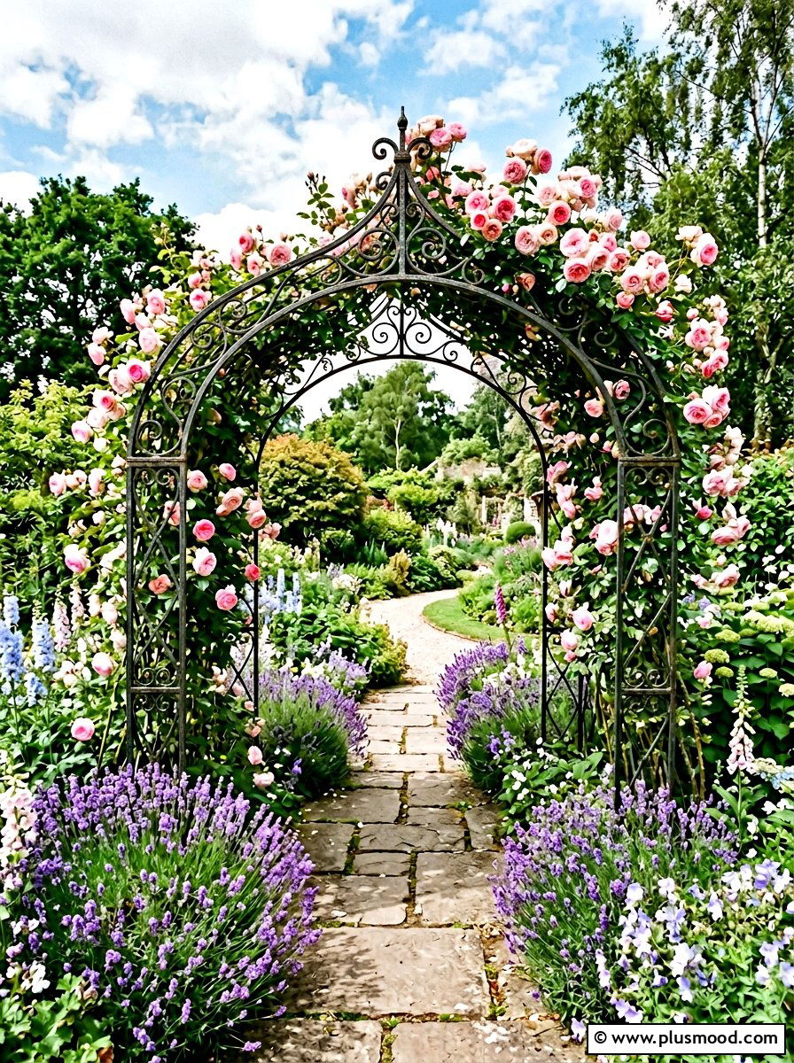 Arched Garden Trellis - 25 small backyard ideas with trellis