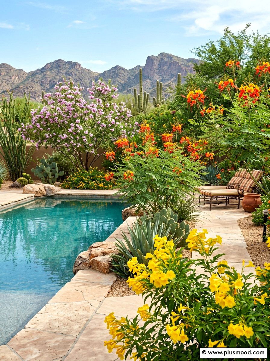 Arizona Native Desert Plants Pool - 25 pool landscaping ideas for Arizona homes