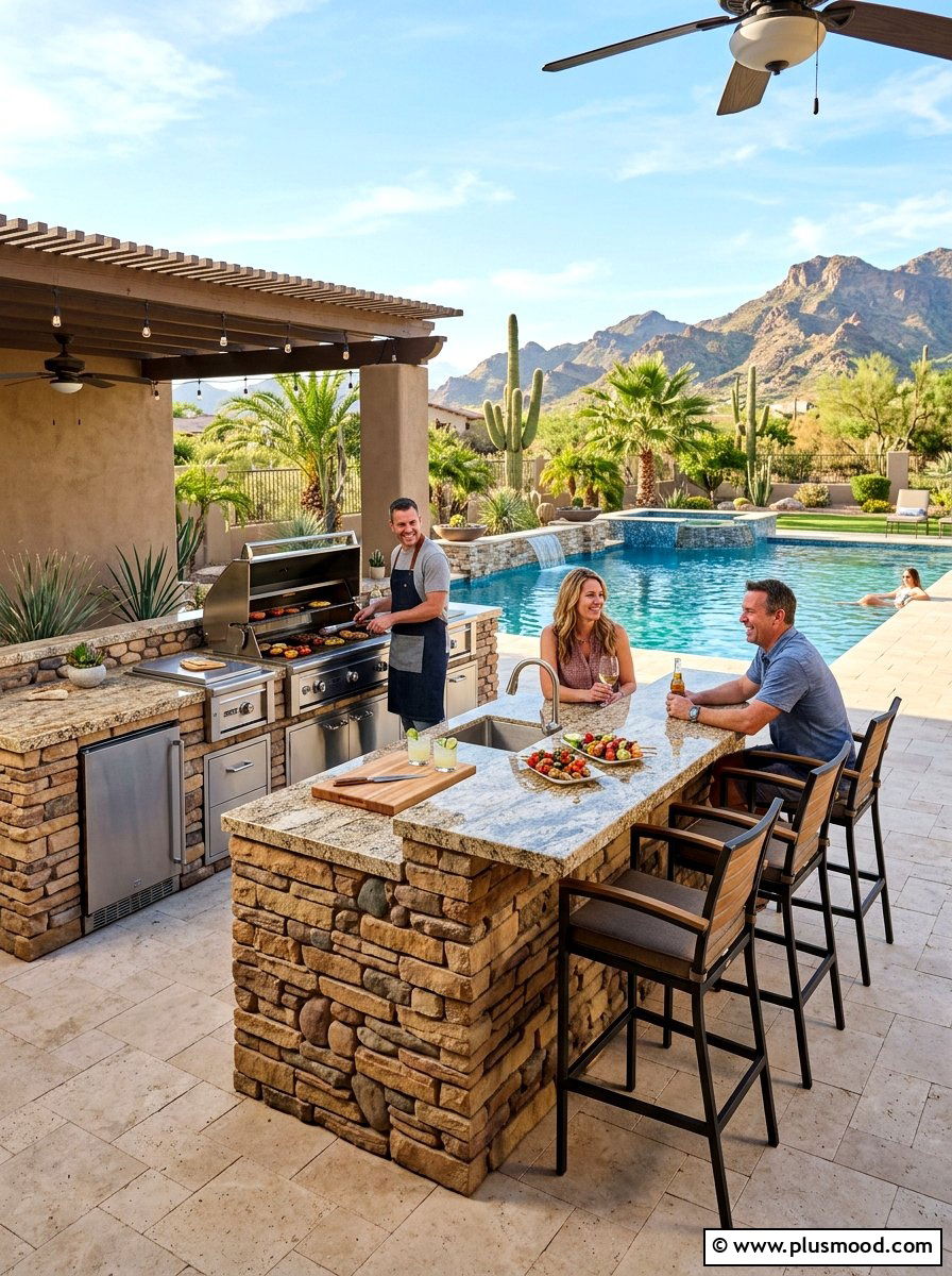 Arizona Outdoor Kitchen Pool - 25 pool landscaping ideas for Arizona homes