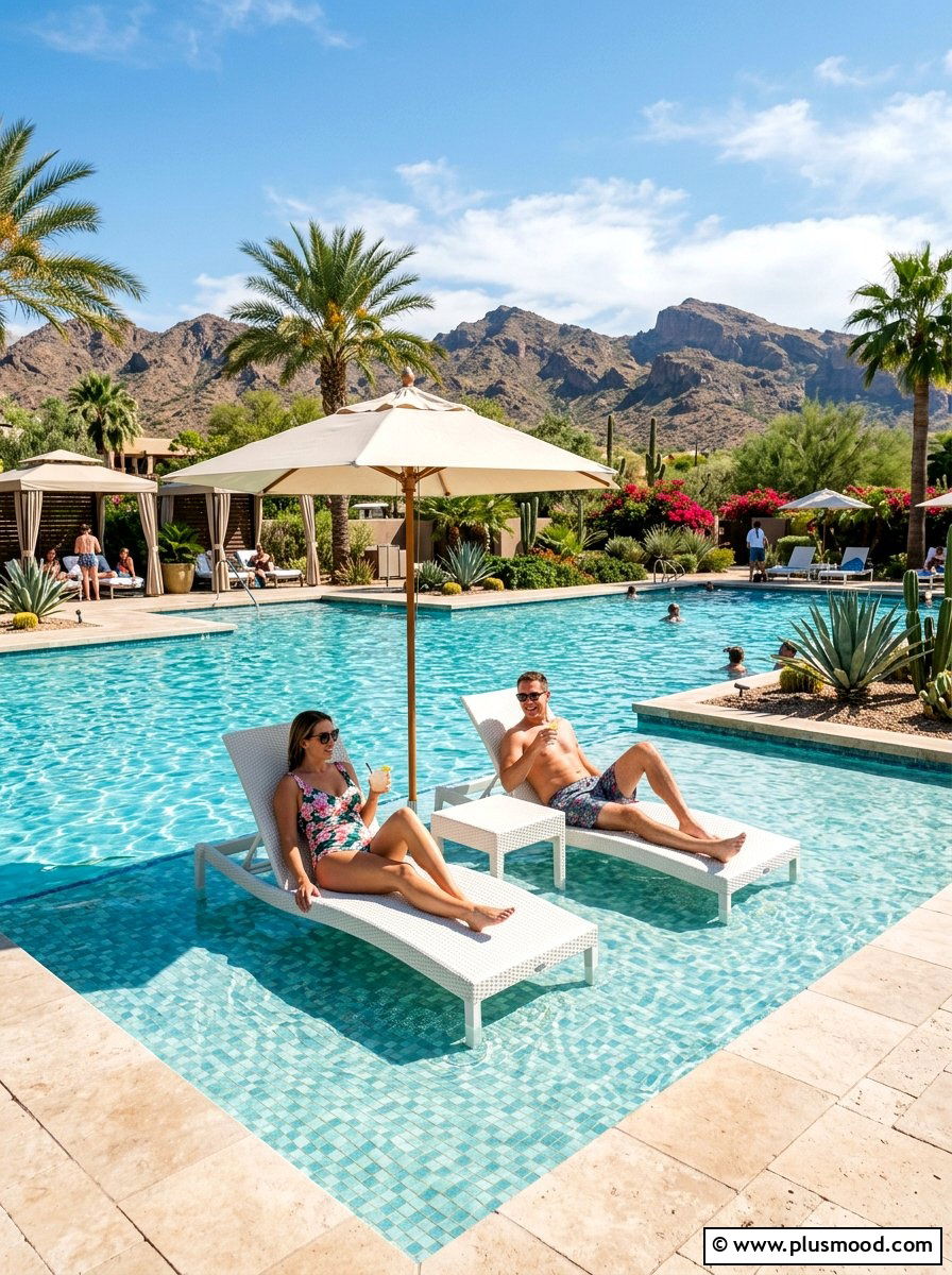 Arizona Sun Shelf Pool - 25 pool landscaping ideas for Arizona homes