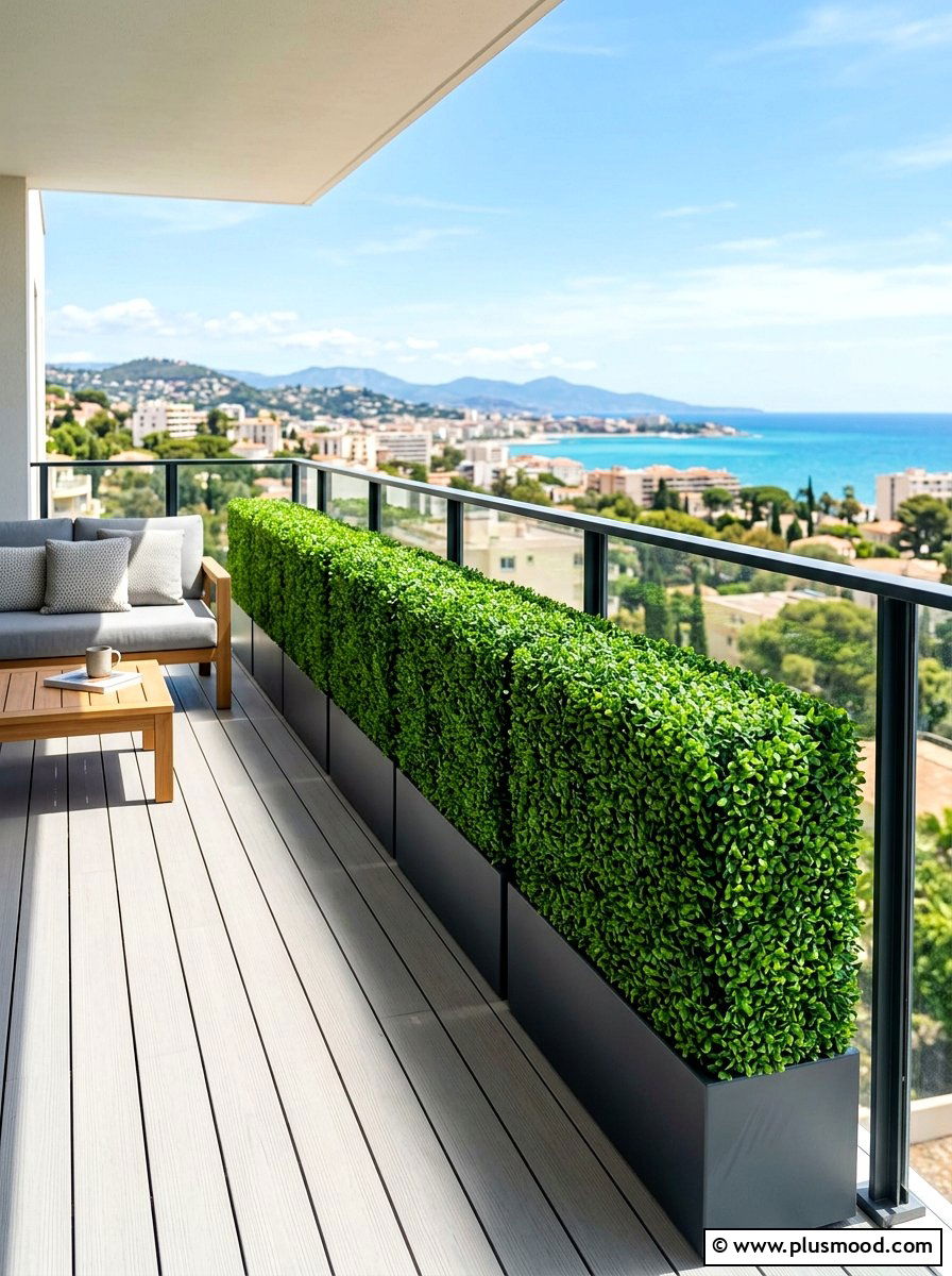Artificial Boxwood Hedge - 25 summer garden privacy screen ideas