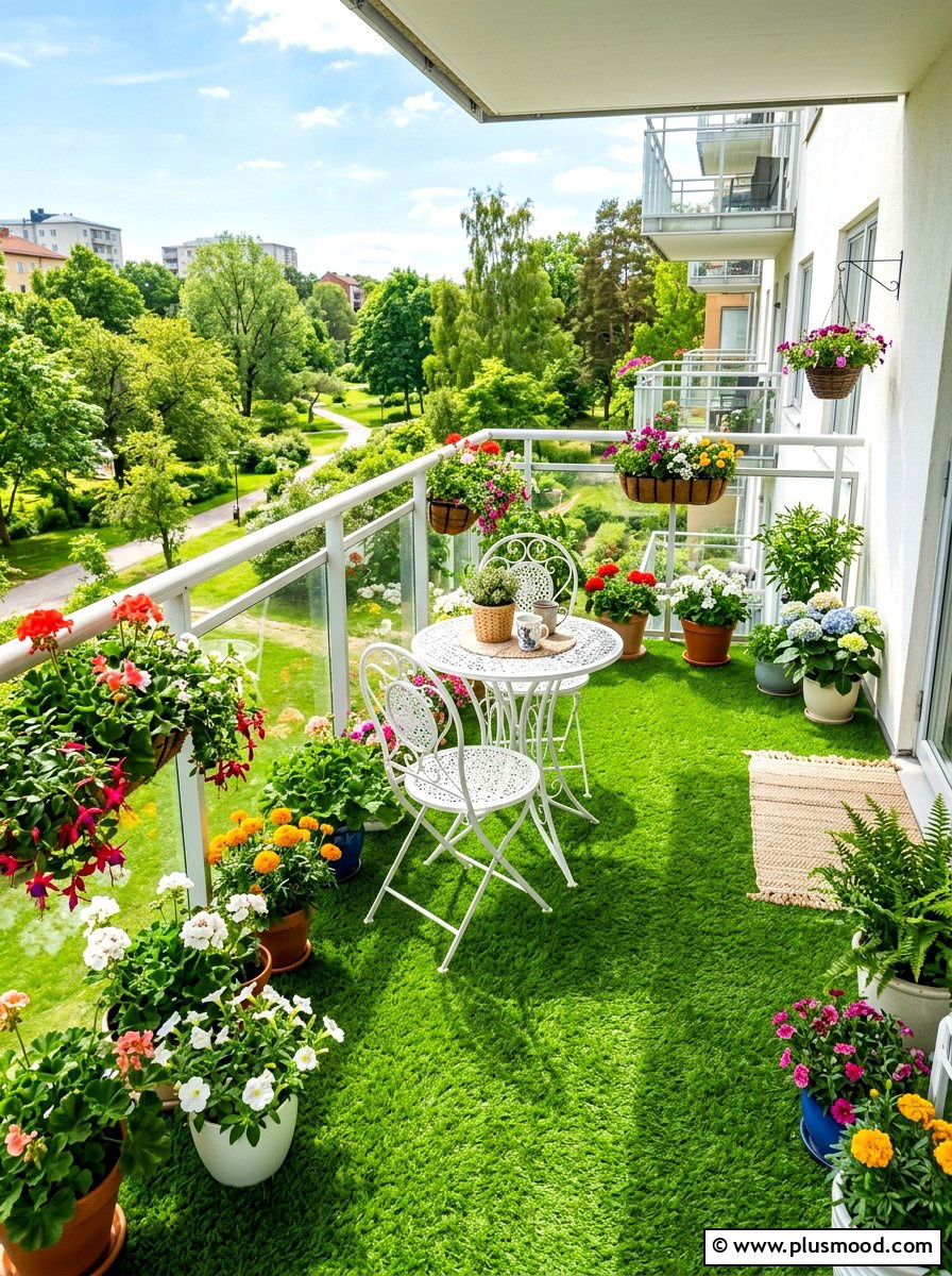 Artificial Grass Balcony - 25 summer condo balcony ideas