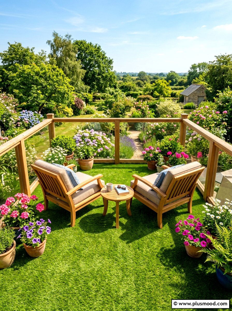 Artificial Grass Balcony Lounge Floor - 25 summer balcony lounge ideas